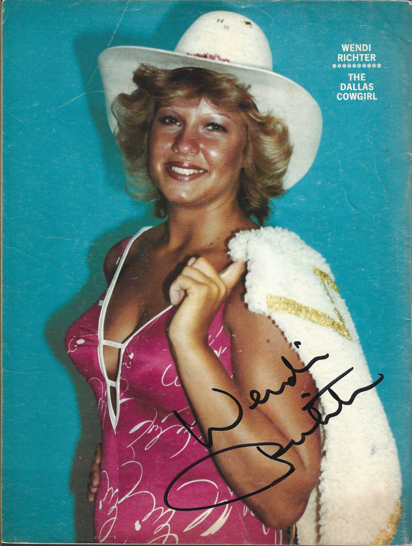 AM485  Rick Martel  Bob Backlund  Bill Watts  Wendi Richter  Autographed Vintage Wrestling Magazine w/COA