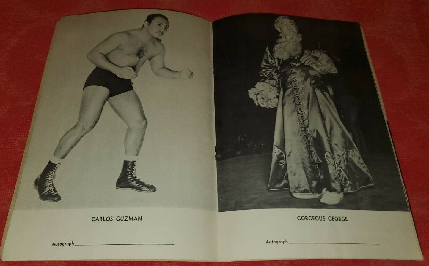 VW2 Extremely Rare 1949 Tops in Wrestling Autograph book