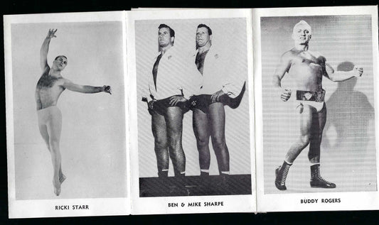 Extremely Rare 1950's Wrestling Photo Lot Booklet featuring Buddy Rogers , Antonino Rocca , Eddie Graham