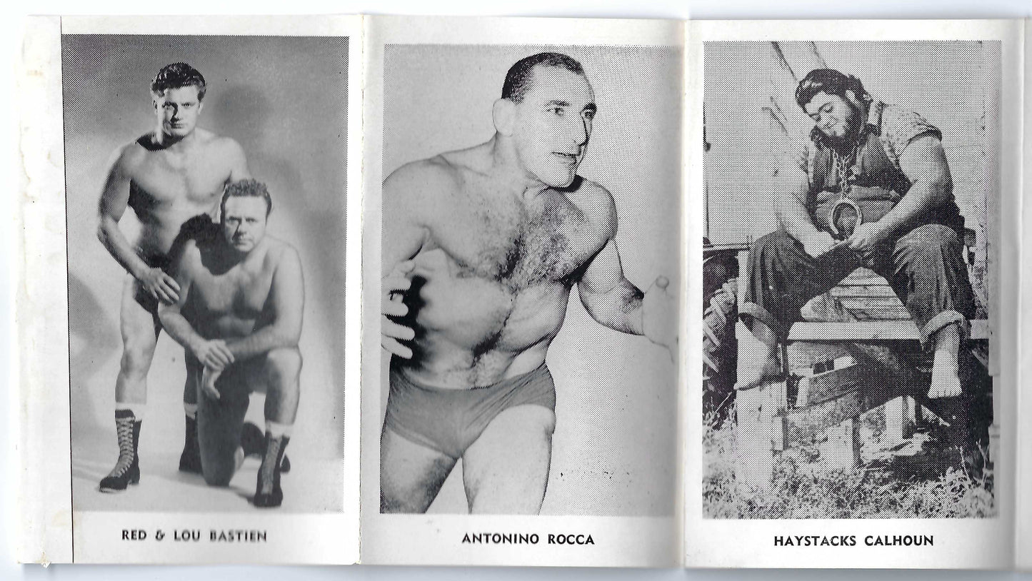 Extremely Rare 1950's Wrestling Photo Lot Booklet featuring Buddy Rogers , Antonino Rocca , Eddie Graham