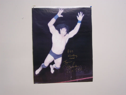 SS2 Original 1984 WWF Superfly Jimmy Snuka  ( Deceased ) Autographed Poster w/COA
