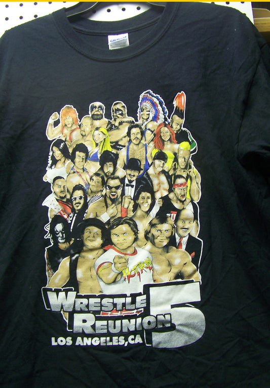BAT37  Wrestling Reunion 5 Original Vintage Tee Shirt  Size L