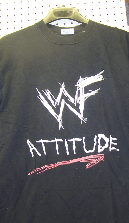 BAT55  WWF ATTITUDE  Original Vintage Tee Shirt  Size XL