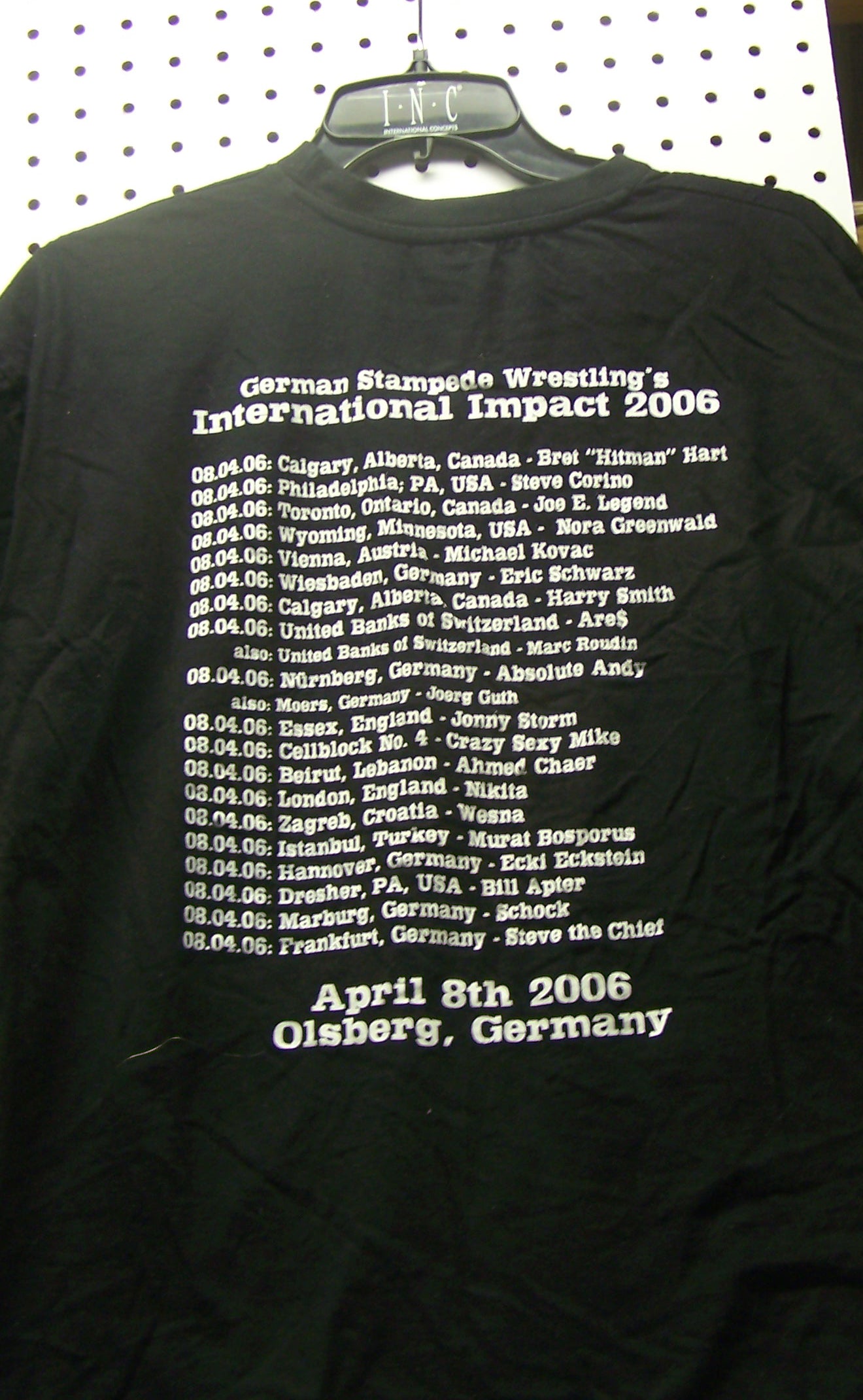 BAT74  INTERNATIONAL  IMPACT German Stampede 2006  Vintage Tee Shirt