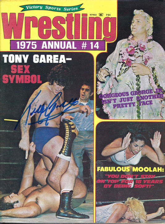 BD197  Tony Garea   Autographed VERY RARE  Vintage Wrestling Magazine w/COA