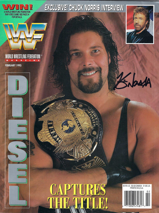 BD235  Kevin Nash Autographed VERY RARE  Vintage Wrestling Magazine w/COA