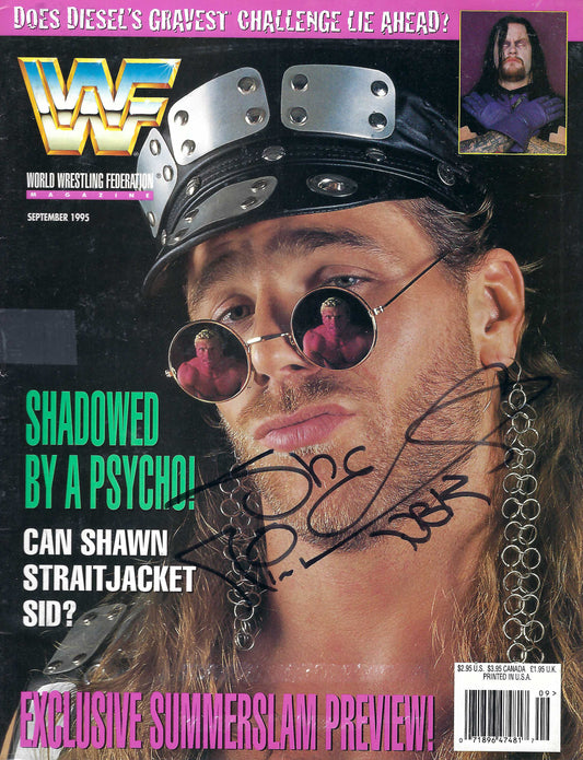 BD249  Shawn Michaels   VERY RARE Autographed Vintage Wrestling Magazine  w/COA