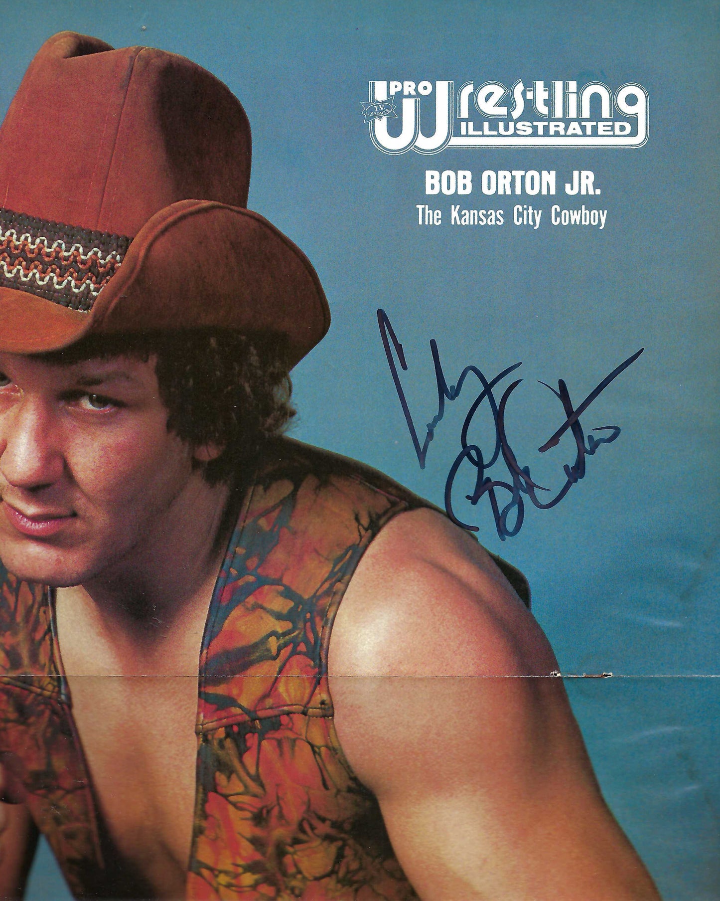 BD277 Rick Martel  Bob Orton  Autographed Vintage Wrestling Magazine  w/COA