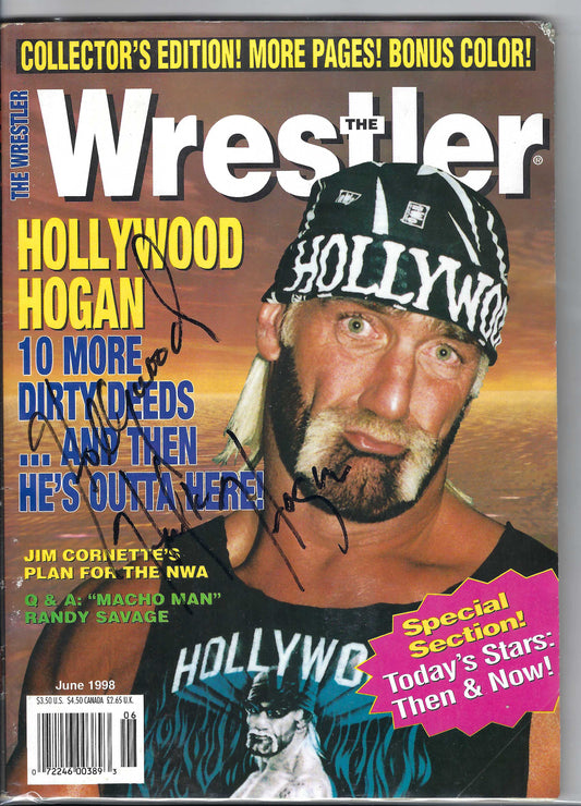 BD70  Hollywood Hogan   Autographed Vintage Wrestling Magazine w/COA