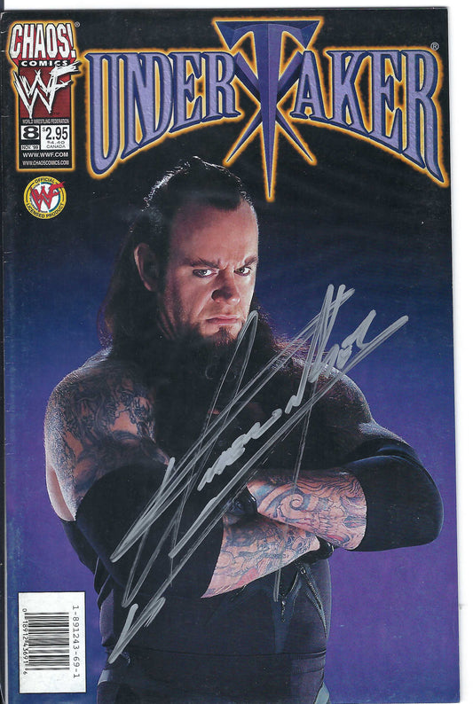 BD71 The Undertaker   Autographed Vintage Wrestling Magazine w/COA