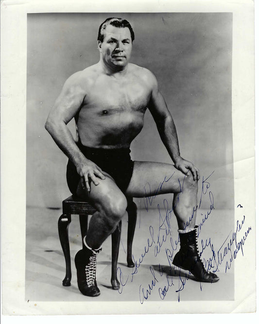 BW1 Bob " Strangler " Wagner ( Deceased ) Autographed 5x7 Wrestling photo w/COA