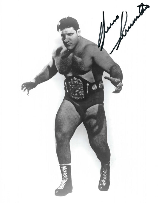 POSE1  The Living Legend Bruno Sammartino ( Deceased )  Autographed Wrestling Photo w/COA