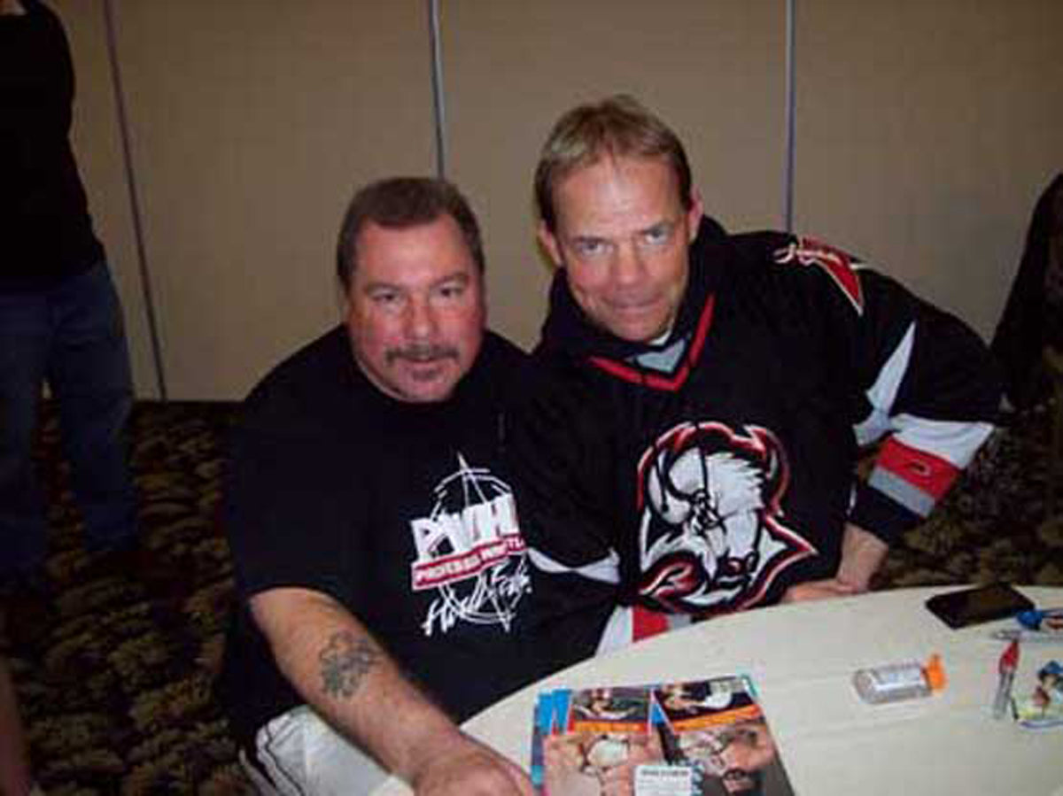 AM354  Dr. Death Steve Williams ( Deceased )  Lex Luger Autographed vintage Wrestling Magazine w/COA