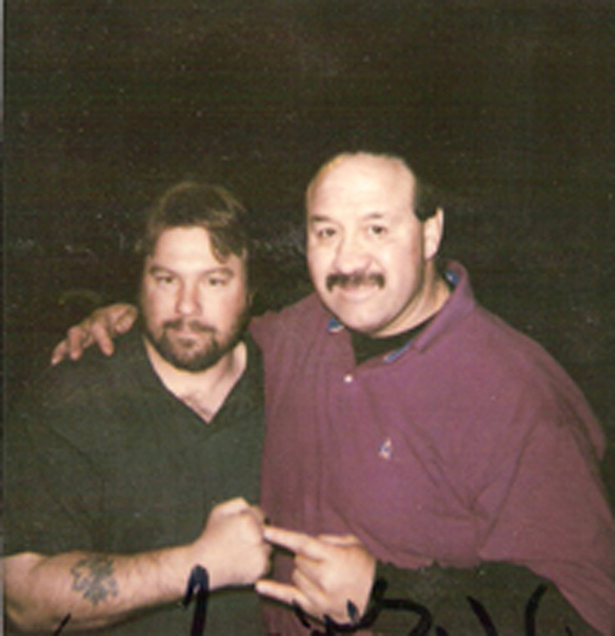 BD232   Harley Race  Manny Fernandez  Steve Keirn  Autographed VERY RARE  Vintage Wrestling Magazine w/COA