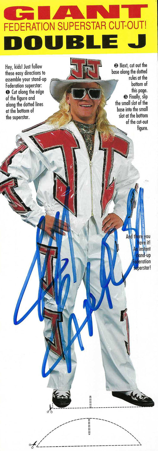 " Double J " Jeff Jarrett Autographed WWF Magazine Insert w/COA
