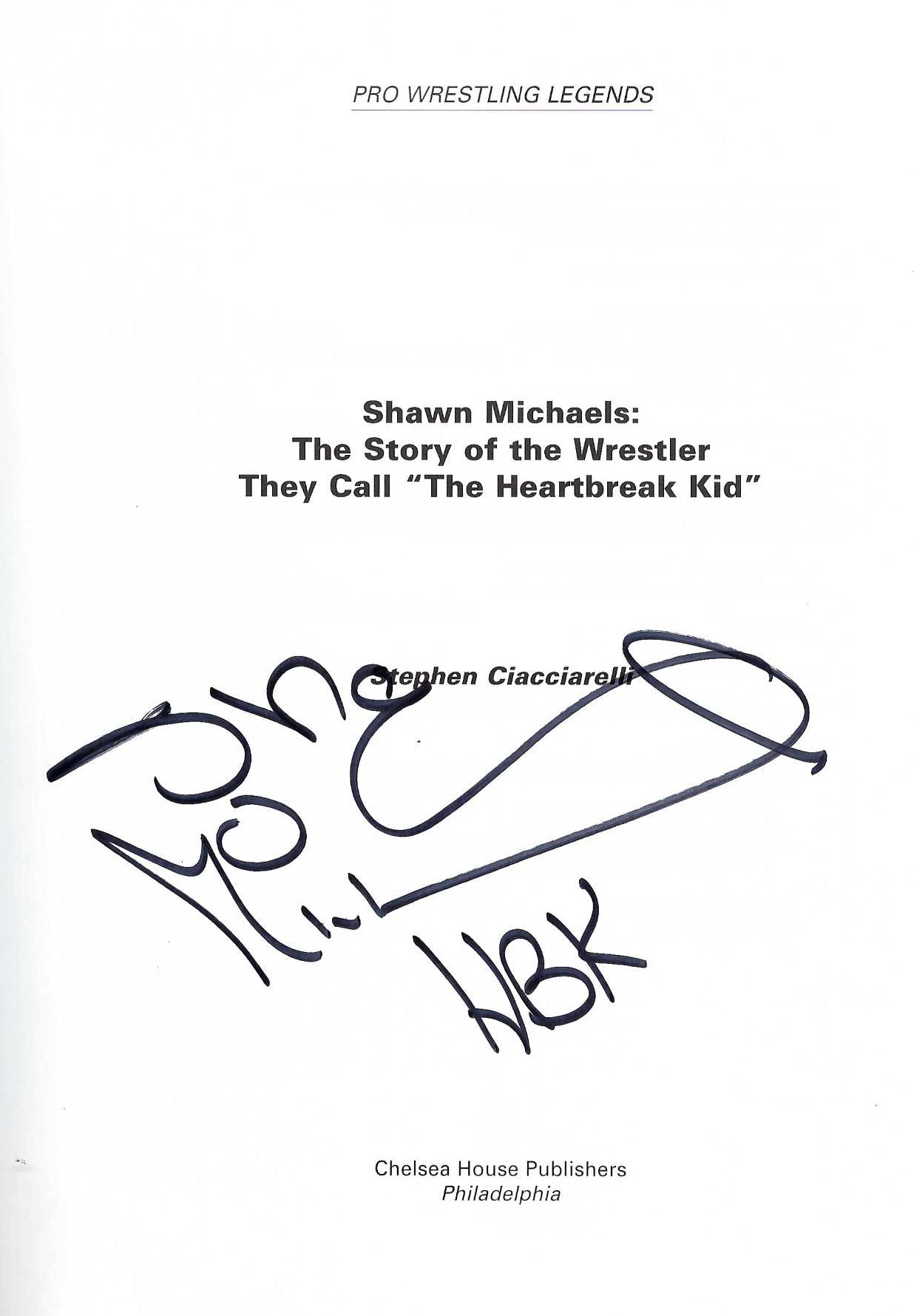 DSB12  Shawn Michaels Autographed Autobiography w/COA