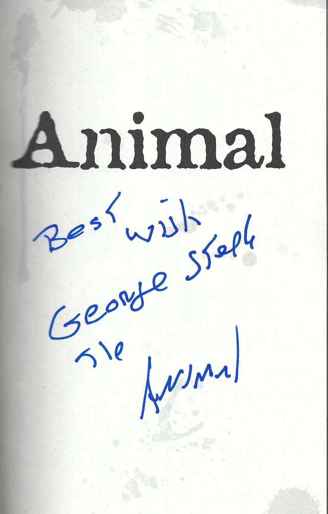 DSB10  George the Animal Steele ( Deceased ) Autographed Autobiography w/COA