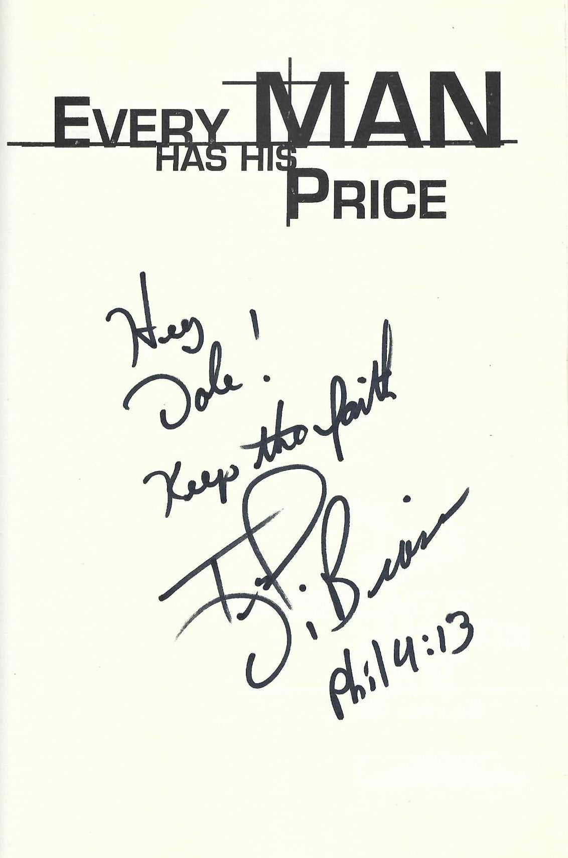 DSB7  Million Dollar Man Ted Di Biase Autographed Autobiography w/COA