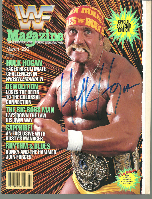 HH14  The Immortal Hulk Hogan  signed  Vintage  Wrestling Magazine w/ COA