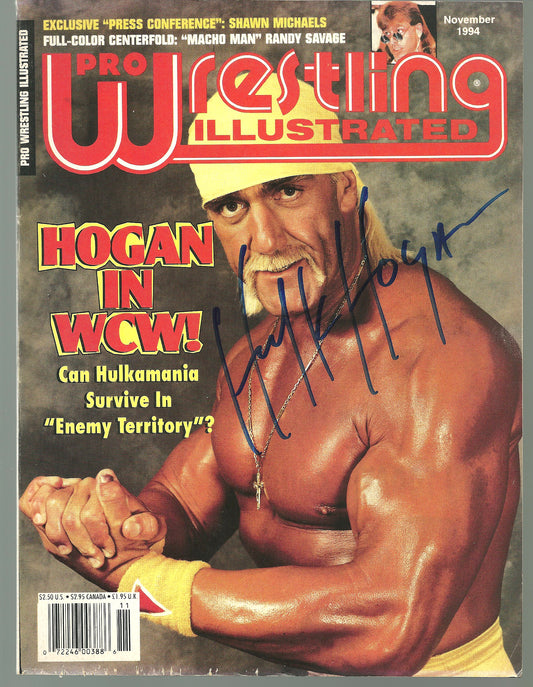 HH18 The Incredible Immortal Hulk Hogan Autographed Wrestling Magazine w/COA