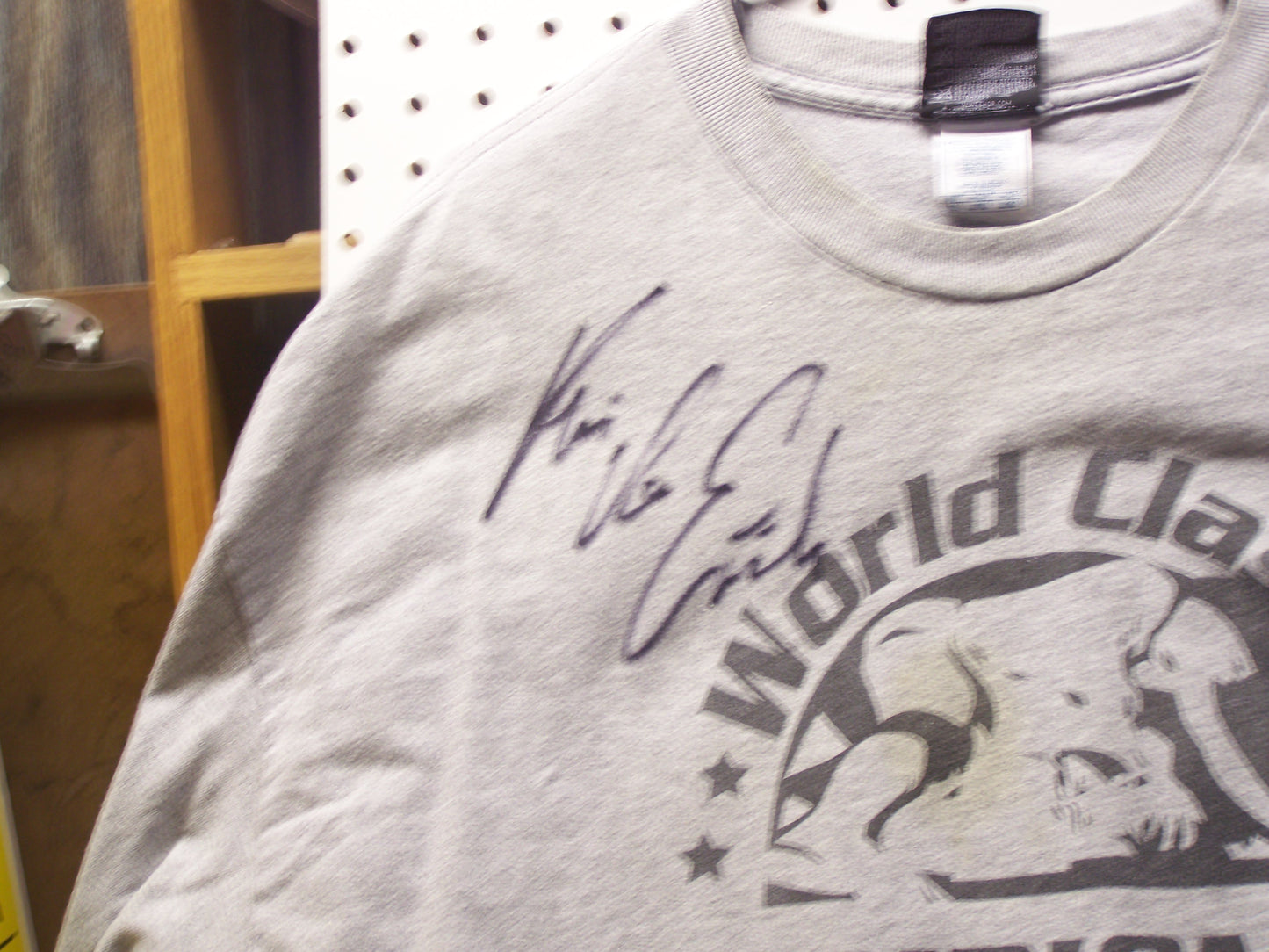 C11  Kevin Von Erich Original World Class Championship Wrestling Autographed Tee Shirt w/COA