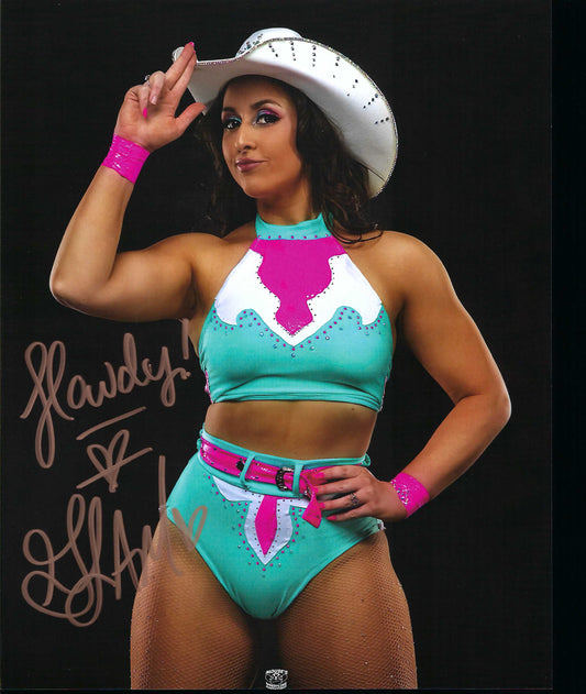 M3104  Gia Miller  Autographed 8x10 Wrestling Photo w/COA