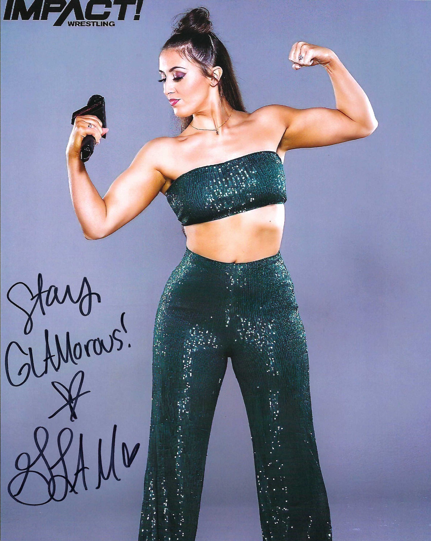 M3105  Gia Miller  Autographed 8x10 Wrestling Photo w/COA