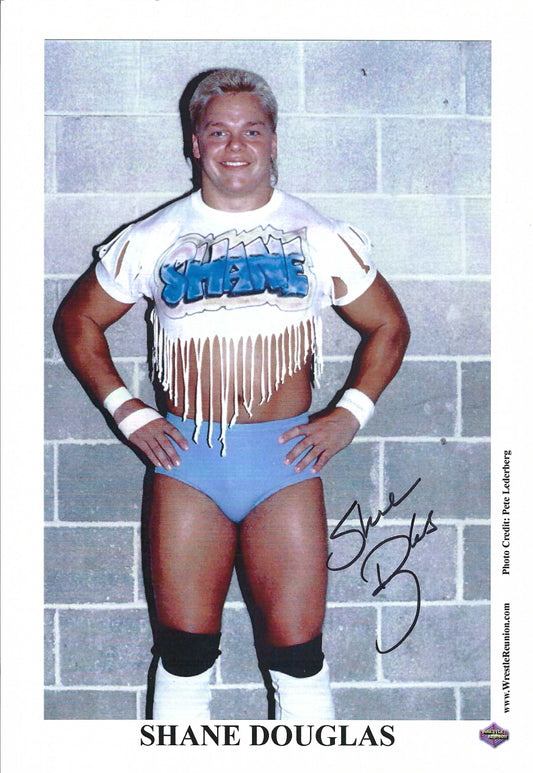 M3146  The Franchise Shane Douglas   Autographed Wrestling Photo w/COA