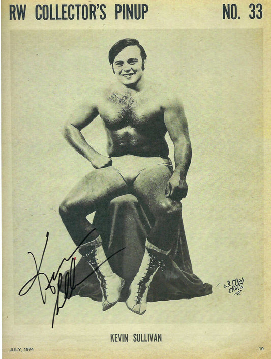 M3152  The Task Master  Kevin Sullivan Autographed Wrestling Photo w/COA