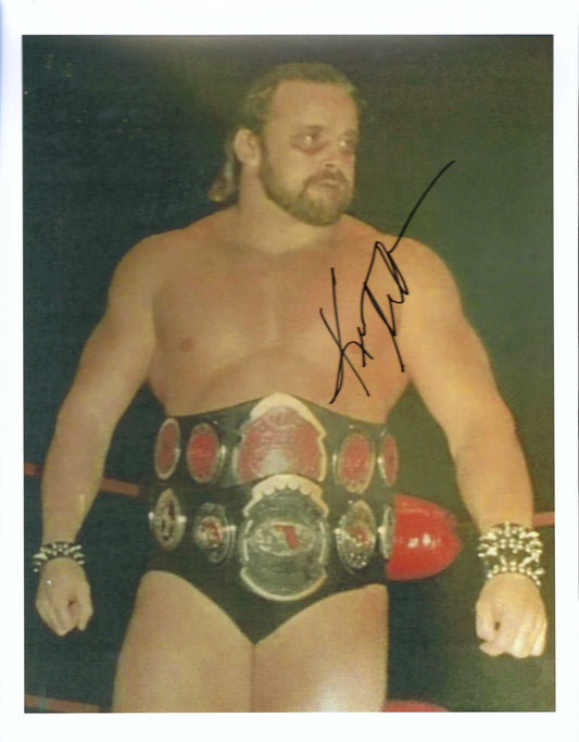M3156  The Task Master  Kevin Sullivan Autographed Wrestling Photo w/COA