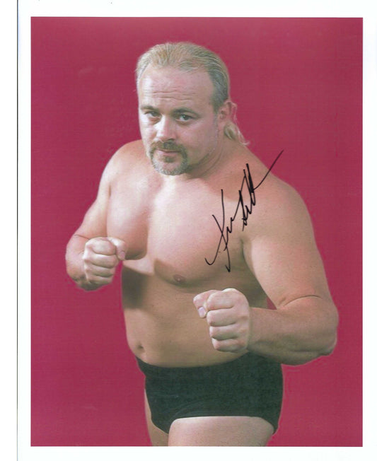 M3159  The Task Master  Kevin Sullivan Autographed Wrestling Photo w/COA