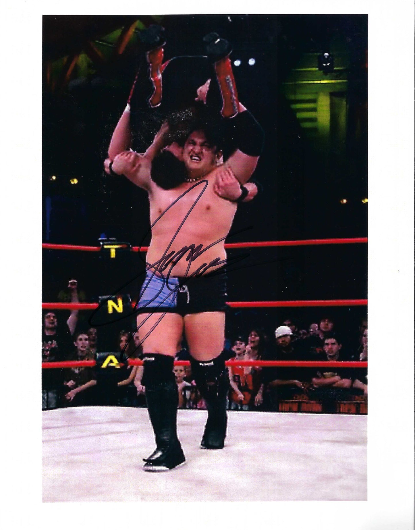 M3164   Samoa Joe Autographed Wrestling Photo w/COA