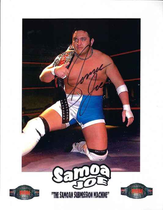 M3165   Samoa Joe Autographed Wrestling Photo w/COA