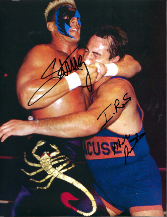 M3169  The Icon Sing Mike Rotundo Autographed 8x10 Wrestling Photo w/COA