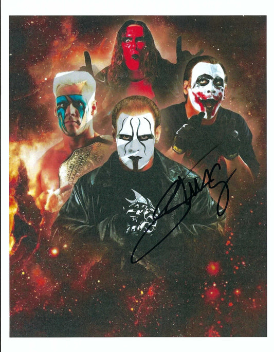 M3179  The Icon Sting Autographed Wrestling 8x10 Photo w/COA