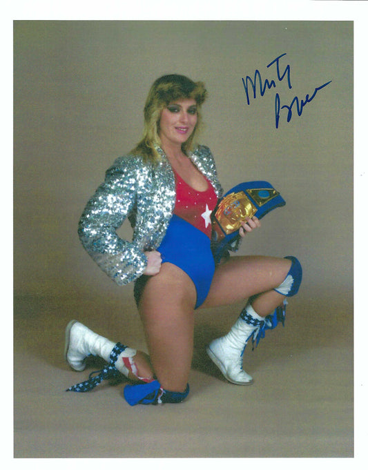 MBS11  Americas Sweetheart Misty Blue Simmes Autographed VERY RARE Vintage Wrestling Photo w/COA