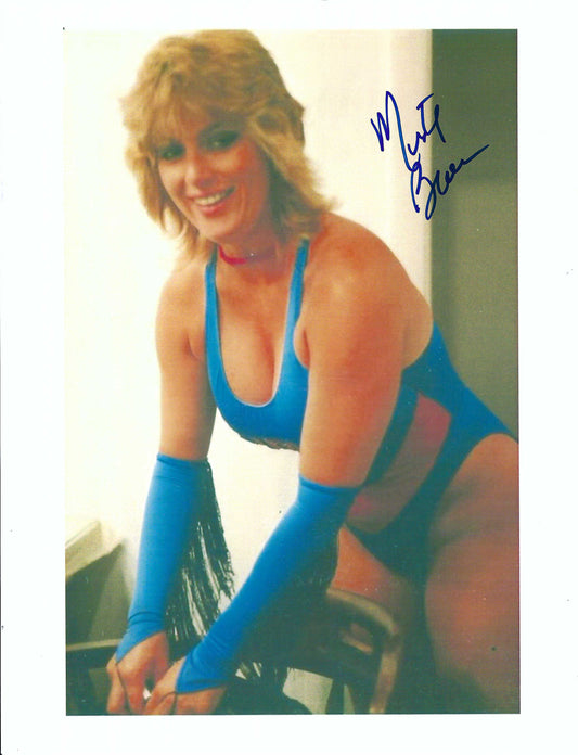 MBS6 Americas Sweetheart Misty Blue Simmes Autographed VERY RARE Vintage Wrestling Photo w/COA