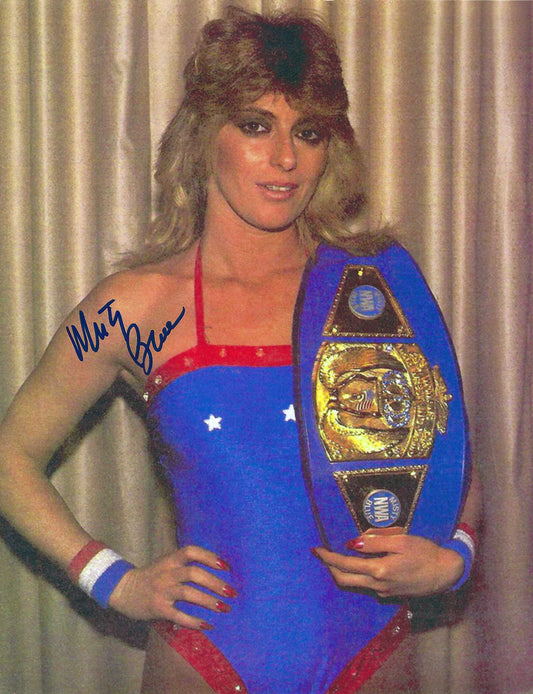 MBS8  Americas Sweetheart Misty Blue Simmes Autographed VERY RARE Vintage Wrestling Photo w/COA