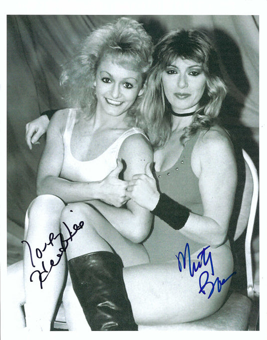 MBS13  Americas Sweetheart Misty Blue Simmes Heidi Lee Morgan  Autographed VERY RARE Vintage Wrestling Photo w/COA