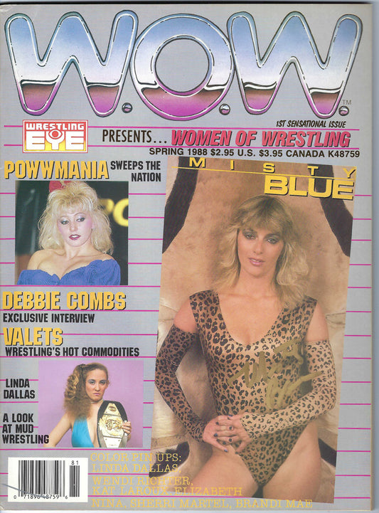 MBSM20   Misty Blue Simmes  Ivory VERY RARE Autographed Vintage Wrestling  Magazine  w/COA