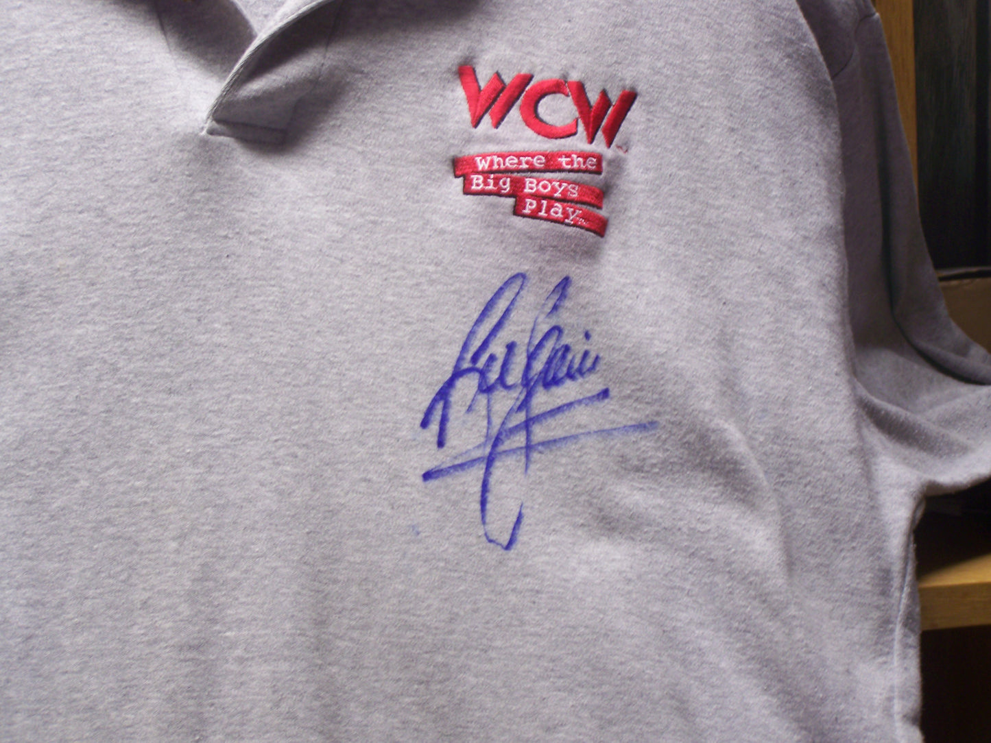 C16  Nature Boy Ric Flair Original Ring Worn WCW Polo Shirt w/COA