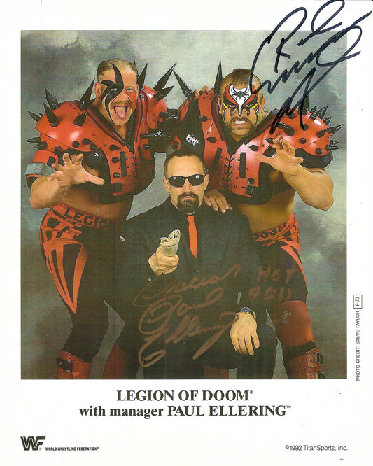 RWP1  Road Warrior Animal ( Deceased ) Precious Paul Ellering Autographed Original WWF Promo w/COA