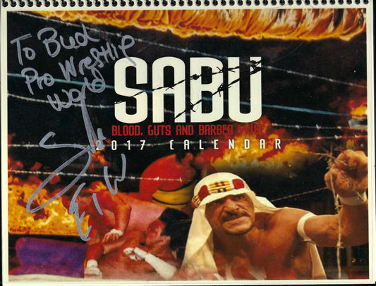 SB1  Sabu Autographed 2017 Calendar w/COA