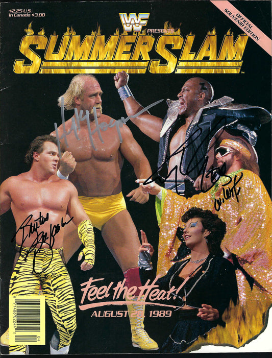 AM01 Hulk Hogan Zeus Brutus Beefcake signed WWF Summerslam Program w/COA