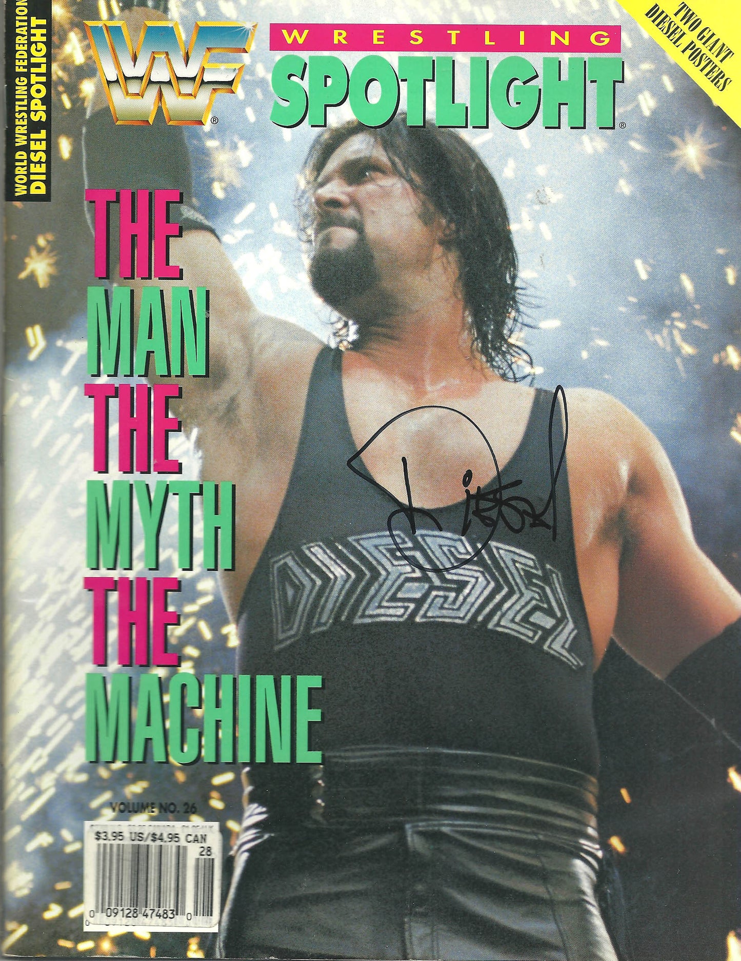 AM05  Big Daddy Cool Diesel signed WWF Program w/COA Kevin Nash