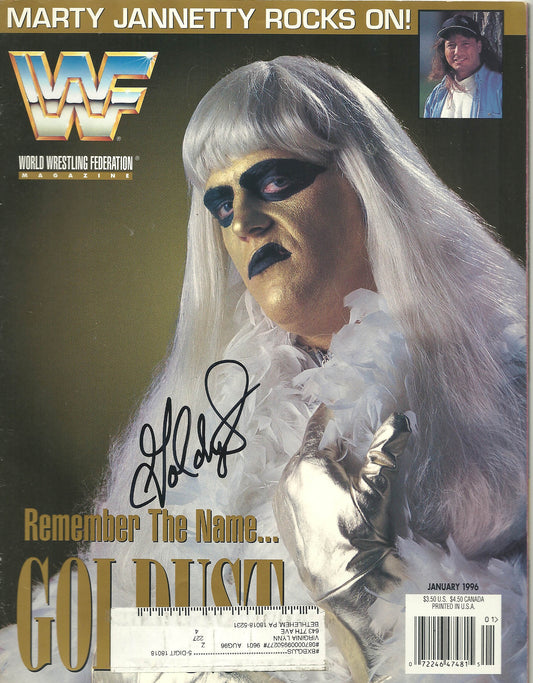 AM36  Goldust Autographed WWF Wrestling Magazine w/COA