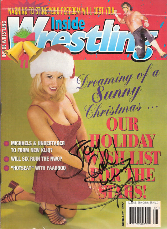 AM78  Sunny Autographed Wrestling Magazine w/COA