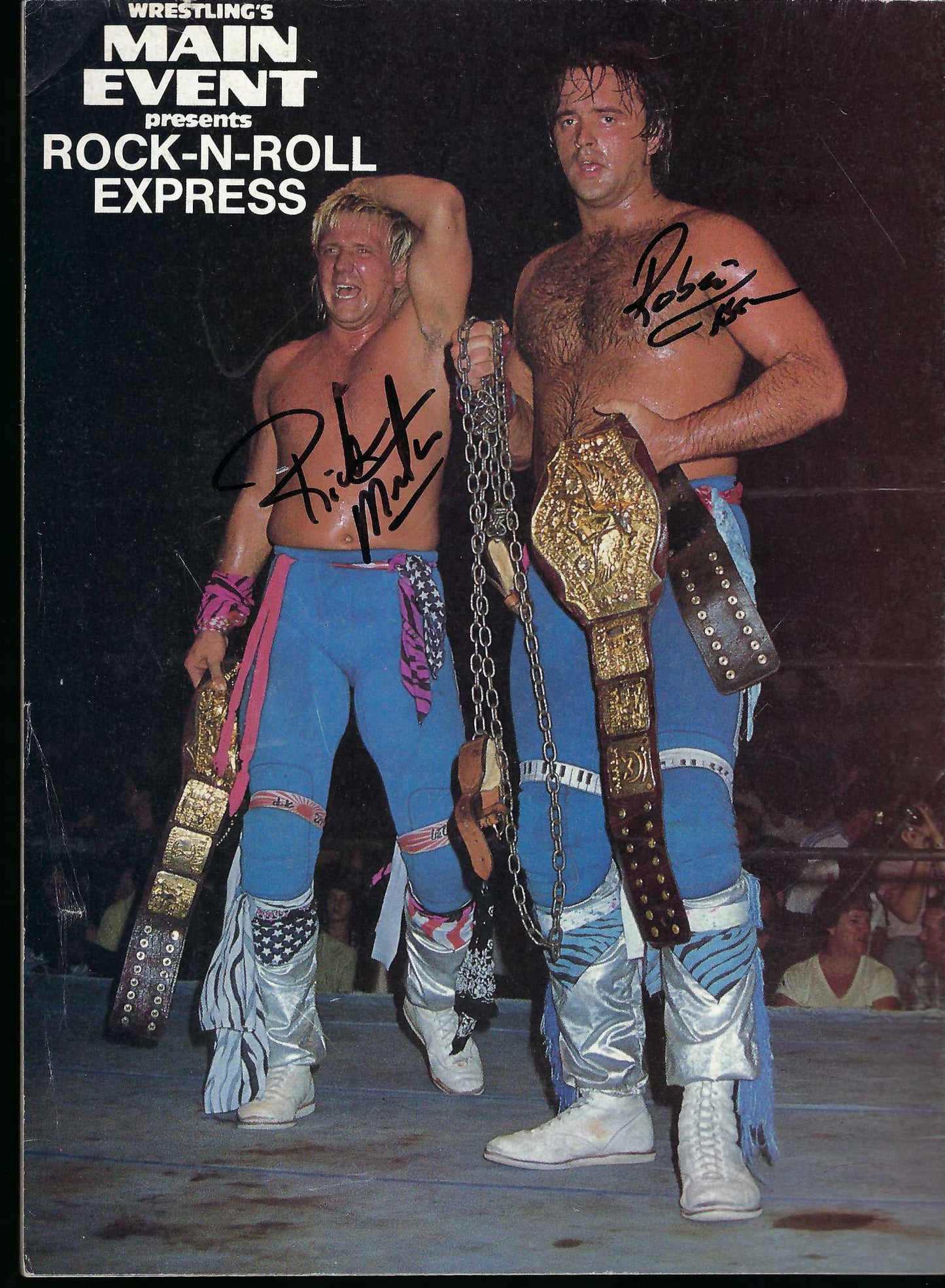 AM88  King Kong Bundy ( Deceased ) Sgt. Slaughter , Rock and Roll Express  Road Warrior Animal Precious Paul Ellering  Autographed  Wrestling Magazine w/COA