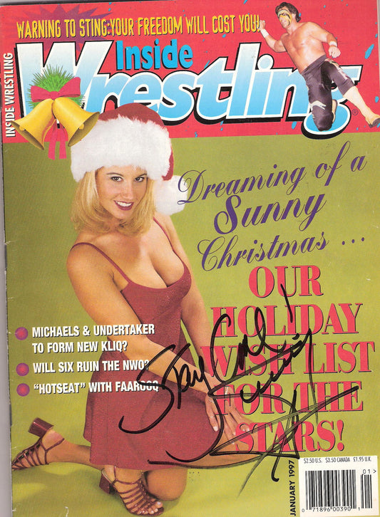 AM116  Sunny Autographed  Wrestling Magazine w/COA