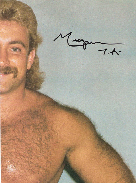 AM211  Magnum TA Autographed vintage Wrestling Magazine Poster w/COA